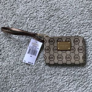 Michael Kors Monogram Jacquard Wristlet